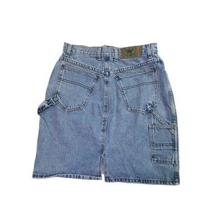 90’s Hollywood Denim Cargo Utility Jean Skirt 100% cotton light blue wash